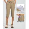 imagebaleaf Womens Quick Dry Swim Pants with Liner 15quot Long Swim Capris UPF50 Swimming Beach Pants with PocketsBrown