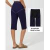imagebaleaf Womens Quick Dry Swim Pants with Liner 15quot Long Swim Capris UPF50 Swimming Beach Pants with PocketsNavy Blue