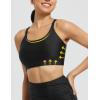 imagebaleaf Womens Swim Bra High Neck Bikini Tops Adjustable Bathing Suit Tops Sports Bra Removable PaddedBlack