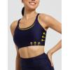 imagebaleaf Womens Swim Bra High Neck Bikini Tops Adjustable Bathing Suit Tops Sports Bra Removable PaddedNavy Blue