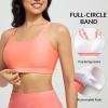 imagebaleaf Womens Swim Bra High Neck Bikini Tops Adjustable Bathing Suit Tops Sports Bra Removable PaddedPink