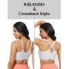 imagebaleaf Womens Swim Bra High Neck Bikini Tops Adjustable Bathing Suit Tops Sports Bra Removable PaddedStar White