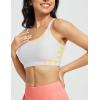 imagebaleaf Womens Swim Bra High Neck Bikini Tops Adjustable Bathing Suit Tops Sports Bra Removable PaddedStar White