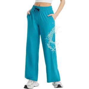 imagebaleaf Womens Hiking Pants Travel Wide Leg Pants with Pockts UPF 50 Loose Lightweight Water Resistant WorkAqua Blue