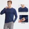 imagebaleaf Mens Sun Shirts UPF 50 UV Protection SPF Long Sleeve Rash Guard Fishing Outdoor Quick Dry LightweightNavy Blue