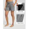 imagebaleaf Womens 5quot Swim Board Shorts High Waisted Quick Dry UPF 50 Swimsuit Swimming Bottoms with Boxer Liner Zipper PocketsDark Gray