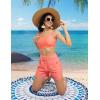 imagebaleaf Womens 5quot Swim Board Shorts High Waisted Quick Dry UPF 50 Swimsuit Swimming Bottoms with Boxer Liner Zipper PocketsPink