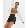 imagebaleaf Womens Athletic Shorts 3quot High Waist Running Shorts with Zipper Pockets Workout Gym Sports Quick Dry UPF 50Black