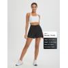 imagebaleaf Womens Athletic Shorts 3quot High Waist Running Shorts with Zipper Pockets Workout Gym Sports Quick Dry UPF 50Black