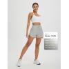 imagebaleaf Womens Athletic Shorts 3quot High Waist Running Shorts with Zipper Pockets Workout Gym Sports Quick Dry UPF 50Light Gray