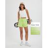 imagebaleaf Womens Athletic Shorts 3quot High Waist Running Shorts with Zipper Pockets Workout Gym Sports Quick Dry UPF 50Light Green