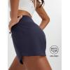 imagebaleaf Womens Athletic Shorts 3quot High Waist Running Shorts with Zipper Pockets Workout Gym Sports Quick Dry UPF 50Navy Blue