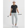 imagebaleaf Womens Golf Shirts Polo Collared V Neck Shorts Sleeve Tennis Shirt Lightweight Quick Dry UPF504 Buttonsblack