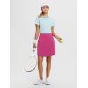 imagebaleaf Womens Golf Shirts Polo Collared V Neck Shorts Sleeve Tennis Shirt Lightweight Quick Dry UPF504 Buttonslight Blue