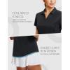 imagebaleaf Womens Golf Shirts Polo Collared V Neck Shorts Sleeve Tennis Shirt Lightweight Quick Dry UPF50V Neckblack
