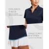 imagebaleaf Womens Golf Shirts Polo Collared V Neck Shorts Sleeve Tennis Shirt Lightweight Quick Dry UPF50V Necknavy Blue