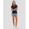 imagebaleaf Womens Golf Shirts Polo Collared V Neck Shorts Sleeve Tennis Shirt Lightweight Quick Dry UPF50V Necknavy Blue