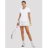 imagebaleaf Womens Golf Shirts Polo Collared V Neck Shorts Sleeve Tennis Shirt Lightweight Quick Dry UPF50V Neckwhite