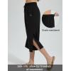 imagebaleaf Womens Quick Dry Swim Pants 2025 Wide Leg Beach Pants UPF50 Lightweight Swim Capris with Zipper PocketsBlack