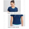 imagebaleaf Womens Short Sleeve Workout Tops Yoga Shirts Stretchy Lightweight Athletic TShirts Gym Running Sports TeeNavy Blue