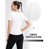 imagebaleaf Womens Short Sleeve Workout Tops Yoga Shirts Stretchy Lightweight Athletic TShirts Gym Running Sports TeeStar White
