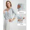 imagebaleaf Womens UPF50 Swim Beach Cover Up Bathing Suit Swimsuit Coverup Cropped 34 Sleeve Lightweight CardiganLight Gray