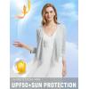 imagebaleaf Womens UPF50 Swim Beach Cover Up Bathing Suit Swimsuit Coverup Cropped 34 Sleeve Lightweight CardiganLight Gray