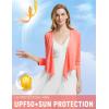 imagebaleaf Womens UPF50 Swim Beach Cover Up Bathing Suit Swimsuit Coverup Cropped 34 Sleeve Lightweight CardiganPink