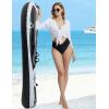 imagebaleaf Womens UPF50 Swim Beach Cover Up Bathing Suit Swimsuit Coverup Cropped 34 Sleeve Lightweight CardiganWhite