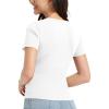 imagebaleaf Womens Short Sleeve Workout Tops Yoga Shirts Stretchy Lightweight Athletic TShirts Gym Running Sports TeeStar White