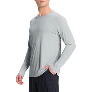 imagebaleaf Mens Sun Shirts UPF 50 UV Protection SPF Long Sleeve Rash Guard Fishing Outdoor Quick Dry LightweightLight Gray