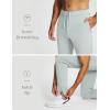 imagebaleaf 30 Mens Golf Joggers Pants Stretch Lightweight Workout Running Travel Track Sweatpants Quick Dry Zip PocketsGrey