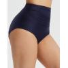 imagebaleaf Womens High Waisted Bikini Bottoms Full Coverage Ruched Bathing Suit Tummy Control Swimsuit BottomNavy Blue