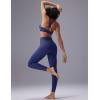 imagebaleaf Sweatleaf Womens Adjustable Sports Bras Crisscross Back Padded High Support Yoga Workout Running BraNavy Blue