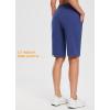 imagebaleaf Womens 12quot Long Bermuda Shorts Knee Length Cotton Athletic Shorts Sweat Casual Lounge Walking SummerBlue