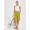 imagebaleaf Womens 12quot Long Bermuda Shorts Knee Length Cotton Athletic Shorts Sweat Casual Lounge Walking SummerGreen