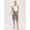 imagebaleaf Womens 12quot Long Bermuda Shorts Knee Length Cotton Athletic Shorts Sweat Casual Lounge Walking SummerGrey