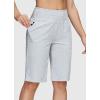 imagebaleaf Womens 12quot Long Bermuda Shorts Knee Length Cotton Athletic Shorts Sweat Casual Lounge Walking SummerLight Grey