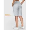 imagebaleaf Womens 12quot Long Bermuda Shorts Knee Length Cotton Athletic Shorts Sweat Casual Lounge Walking SummerLight Grey