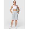 imagebaleaf Womens 12quot Long Bermuda Shorts Knee Length Cotton Athletic Shorts Sweat Casual Lounge Walking SummerLight Grey
