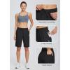 imagebaleaf Womens Cotton Bermuda Long Shorts 10quot Knee Length Loose Drawstring Waist Sweat Shorts with Pockets Casual SummerBlack10 Inseam