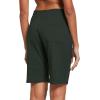 imagebaleaf Womens Cotton Bermuda Long Shorts 10quot Knee Length Loose Drawstring Waist Sweat Shorts with Pockets Casual SummerM Army Green10 Inseam