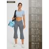 imagebaleaf 21quot Yoga Pants Women Flare Capri Leggings with Pockets Bootcut Casual Cotton Work Summer LoungeV Waistdark Grey
