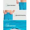 imagebaleaf Mens Mountain Bike Shorts Loosefit Cycling Shorts MTB Bicycle 9 Inch Zipper Pockets Drawstring Stretchy UPF50Aqua Blue