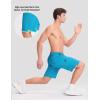 imagebaleaf Mens Mountain Bike Shorts Loosefit Cycling Shorts MTB Bicycle 9 Inch Zipper Pockets Drawstring Stretchy UPF50Aqua Blue