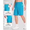 imagebaleaf Mens Mountain Bike Shorts Loosefit Cycling Shorts MTB Bicycle 9 Inch Zipper Pockets Drawstring Stretchy UPF50Aqua Blue
