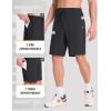 imagebaleaf Mens Mountain Bike Shorts Loosefit Cycling Shorts MTB Bicycle 9 Inch Zipper Pockets Drawstring Stretchy UPF50Black
