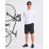 imagebaleaf Mens Mountain Bike Shorts Loosefit Cycling Shorts MTB Bicycle 9 Inch Zipper Pockets Drawstring Stretchy UPF50Black