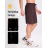 imagebaleaf Mens Mountain Bike Shorts Loosefit Cycling Shorts MTB Bicycle 9 Inch Zipper Pockets Drawstring Stretchy UPF50Dark Brown