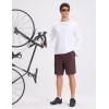 imagebaleaf Mens Mountain Bike Shorts Loosefit Cycling Shorts MTB Bicycle 9 Inch Zipper Pockets Drawstring Stretchy UPF50Dark Brown